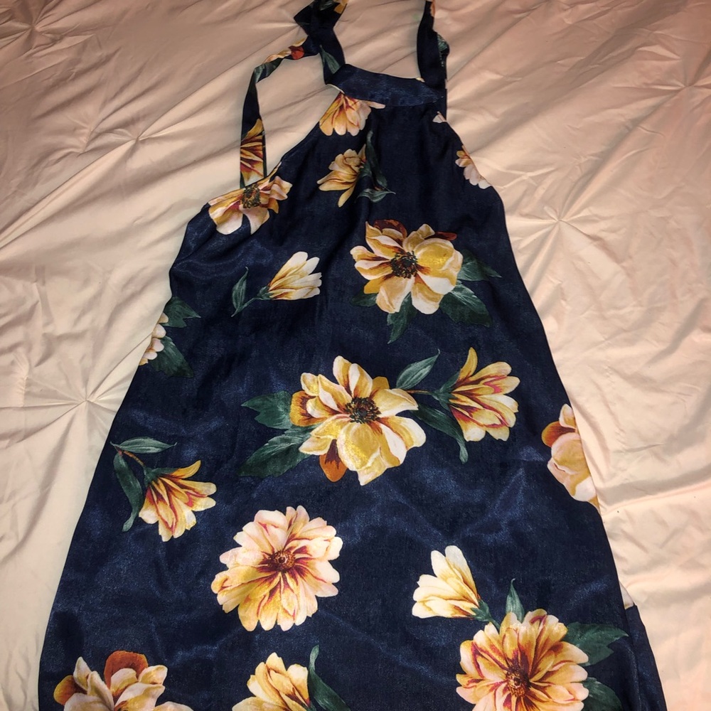 Lulu halter dress with open back